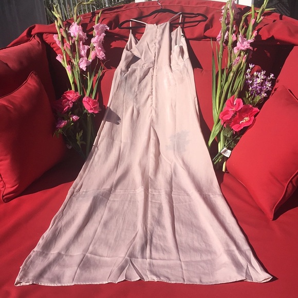 Slip Dress Maxi Champagne Floral Maxi Dress NWOT Medium Brunch Dress - Picture 6 of 8